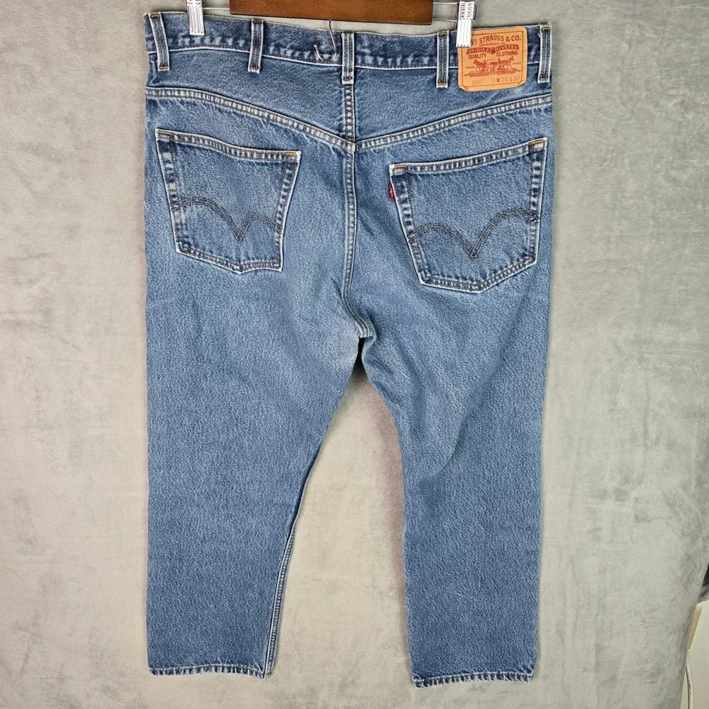 Levis‎ 505 Regular Fit Jeans Mens 38x30 Medium Wash Blue Straight Leg 00505-0216
